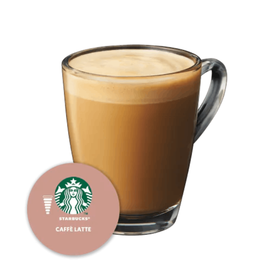 Cup and capsule image of Starbucks Caffè Latte